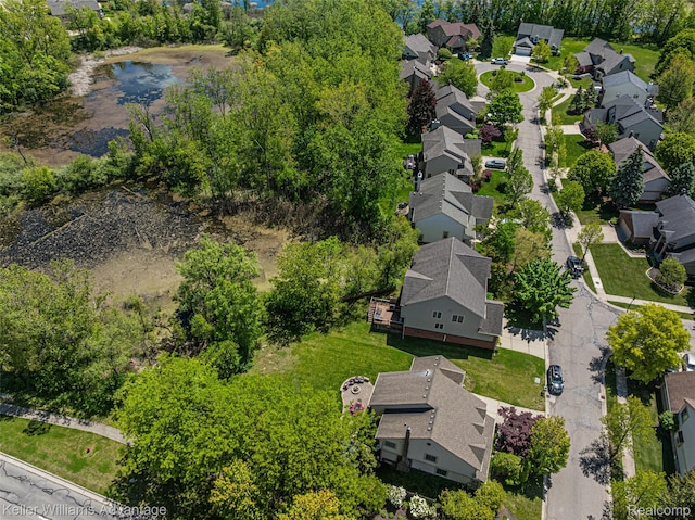 42900 Ledgeview Dr, Novi, MI 48377 - aerial view of residential area featuring a large body of water