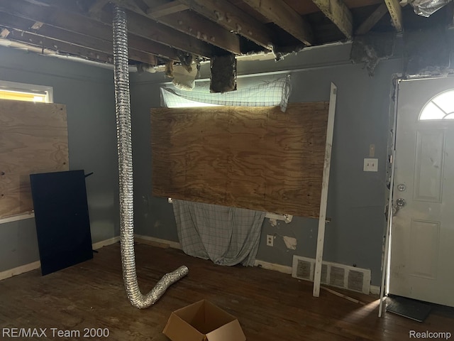 8505 Heyden St, Detroit, MI 48228 - unfinished below grade area featuring wood finished floors and baseboards