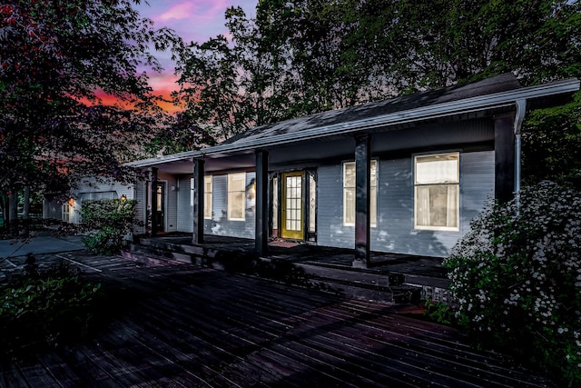 9180 Dicey St, Montague, MI 49437 - view of deck at dusk