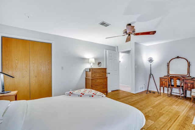 9180 Dicey St, Montague, MI 49437 - bedroom featuring light wood finished floors, ceiling fan, and baseboards