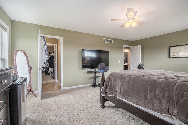 69218 Sundance Dr, Edwardsburg, MI 49112 - bedroom with carpet, baseboards, and a ceiling fan