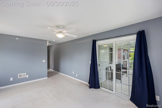 6769 Boulder Pointe Dr, Washington, MI 48094 - carpeted spare room with ceiling fan and baseboards