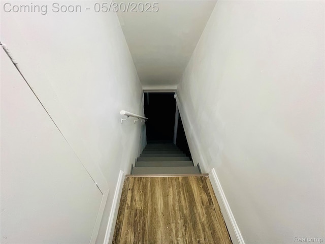 22380 Panama Ave, Sterling Heights, MI 48091 - stairs featuring wood finished floors