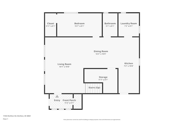 11943 Mulliken Rd, Mulliken, MI 48861 - floor plan / room layout