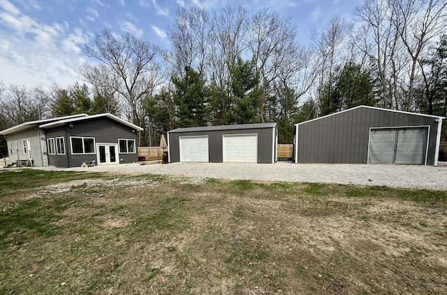 1581 W Lone Pine Dr, Baldwin, MI 49304 - detached garage with french doors