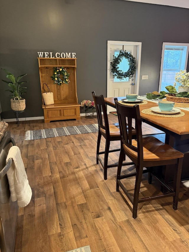 1581 W Lone Pine Dr, Baldwin, MI 49304 - dining space featuring wood finished floors