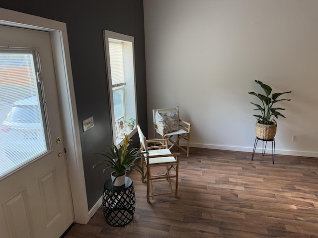 1581 W Lone Pine Dr, Baldwin, MI 49304 - sitting room with baseboards and wood finished floors