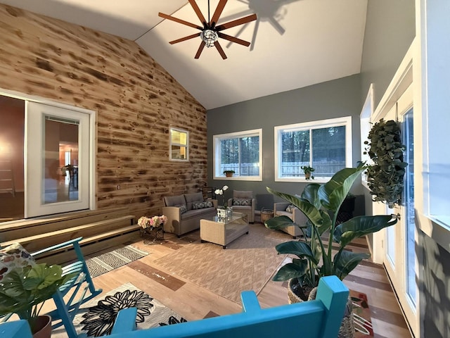 1581 W Lone Pine Dr, Baldwin, MI 49304 - view of patio / terrace featuring an outdoor living space and ceiling fan
