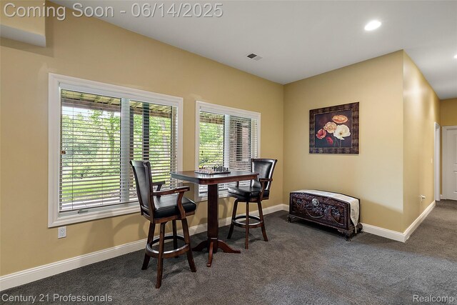 1181 Iroquois Trl, Oxford, MI 48371 - carpeted dining area featuring baseboards and recessed lighting