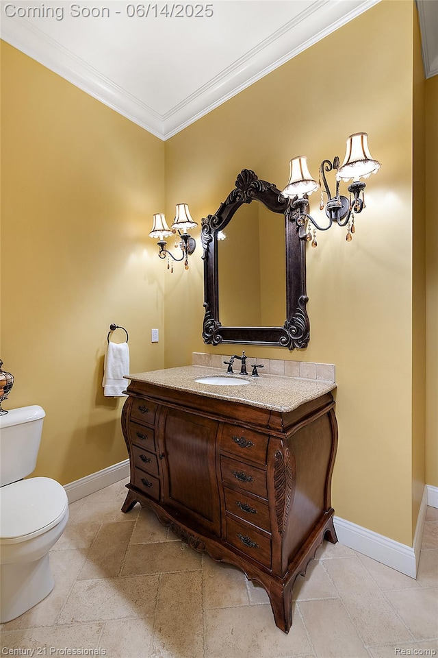1181 Iroquois Trl, Oxford, MI 48371 - bathroom with ornamental molding and vanity