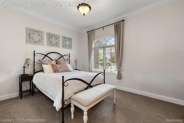 1181 Iroquois Trl, Oxford, MI 48371 - carpeted bedroom with crown molding and baseboards