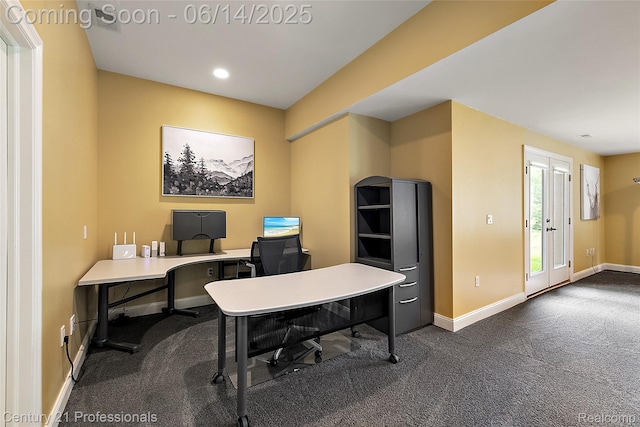 1181 Iroquois Trl, Oxford, MI 48371 - office with dark colored carpet and recessed lighting
