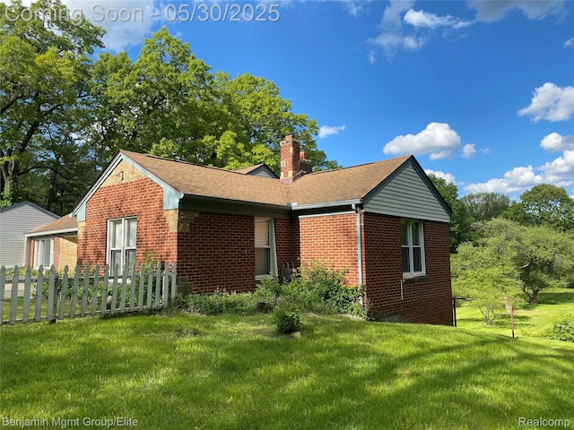 30430 Inkster Rd, Franklin, MI 48025 - view of front of home featuring brick siding, a chimney, and roof with shingles