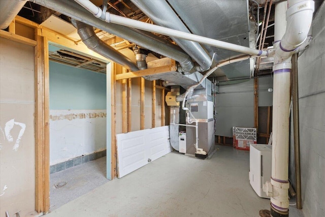 3364 Inman St, Ferndale, MI 48220 - unfinished basement featuring heating unit