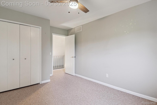 45127 Fair Oaks Dr, Canton, MI 48187 - unfurnished bedroom featuring baseboards, a closet, and ceiling fan