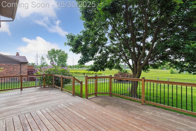 45127 Fair Oaks Dr, Canton, MI 48187 - wooden deck with a lawn