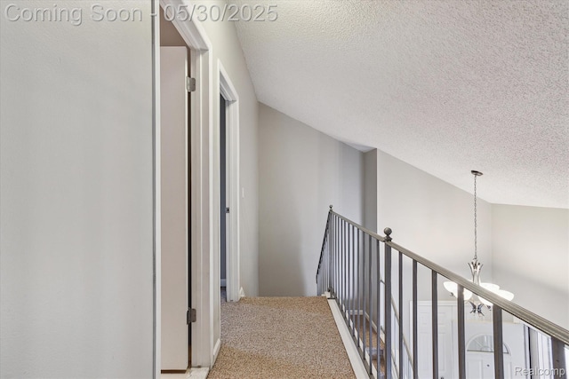 45127 Fair Oaks Dr, Canton, MI 48187 - hallway with a textured ceiling and carpet