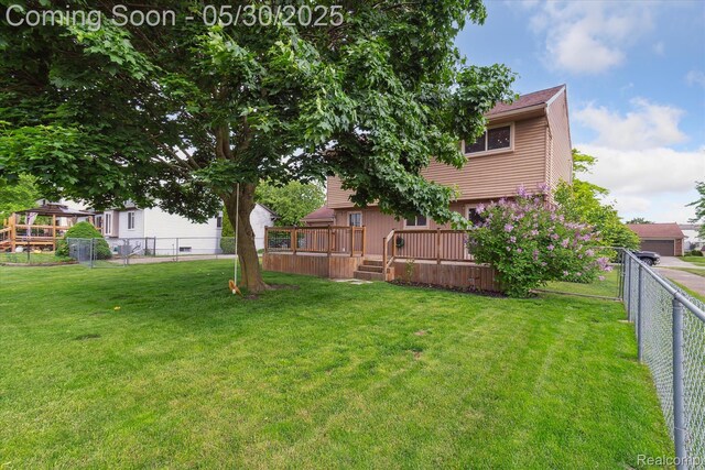 45127 Fair Oaks Dr, Canton, MI 48187 - view of yard with a deck