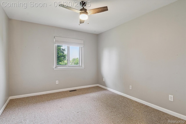45127 Fair Oaks Dr, Canton, MI 48187 - empty room with a ceiling fan, carpet, and baseboards