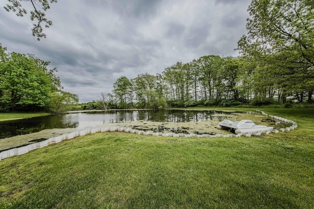 2210 Lindsey Rd, Jackson, MI 49201 - dock area with a water view and a yard