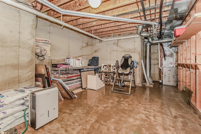 2210 Lindsey Rd, Jackson, MI 49201 - unfinished below grade area with heating unit