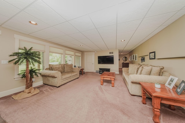 2210 Lindsey Rd, Jackson, MI 49201 - living area featuring carpet, recessed lighting, and baseboards