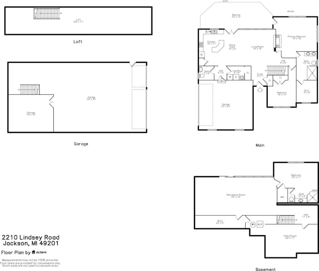 2210 Lindsey Rd, Jackson, MI 49201 - floor plan / room layout