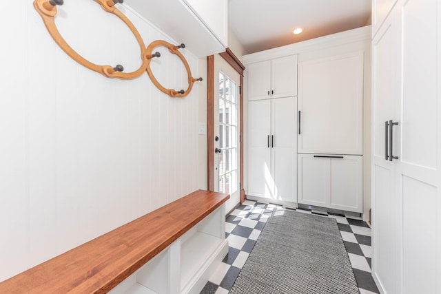 511 W Jefferson St, Ann Arbor, MI 48103 - mudroom featuring tile patterned floors and recessed lighting