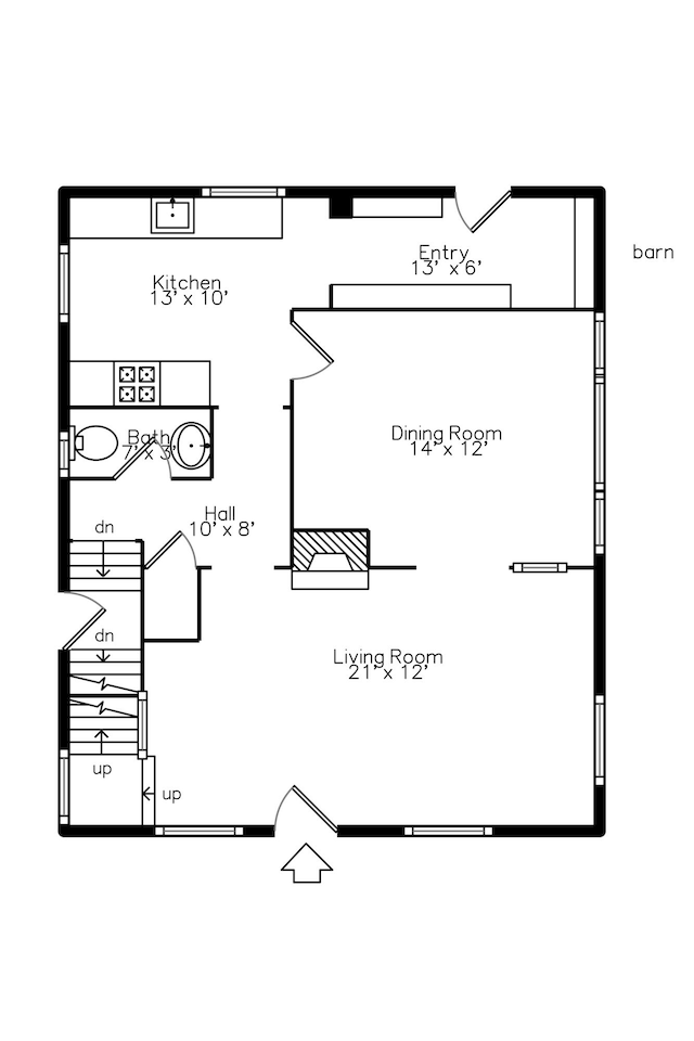 511 W Jefferson St, Ann Arbor, MI 48103 - floor plan / room layout