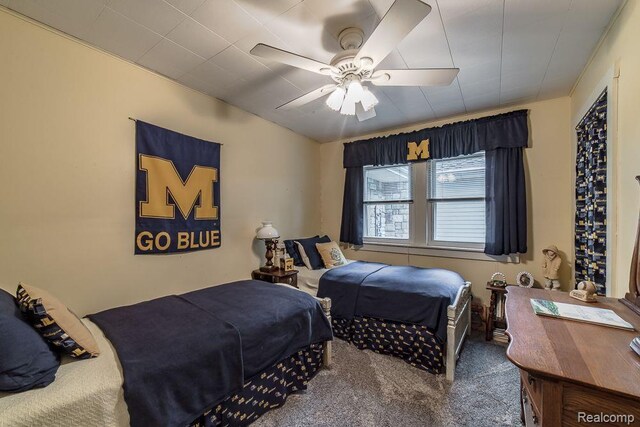 1786 Point St, Commerce Twp, MI 48382 - carpeted bedroom featuring ceiling fan