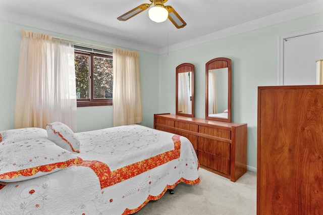 9085 Brentwood St, Livonia, MI 48150 - bedroom with carpet and a ceiling fan