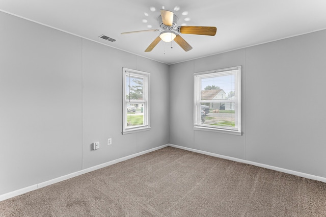 28506 Donnelly St, Garden City, MI 48135 - carpeted spare room featuring plenty of natural light, a ceiling fan, and baseboards