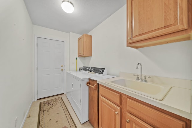 10639 Hanover Rd, Hanover, MI 49241 - laundry room featuring cabinet space, washer and dryer, and baseboards