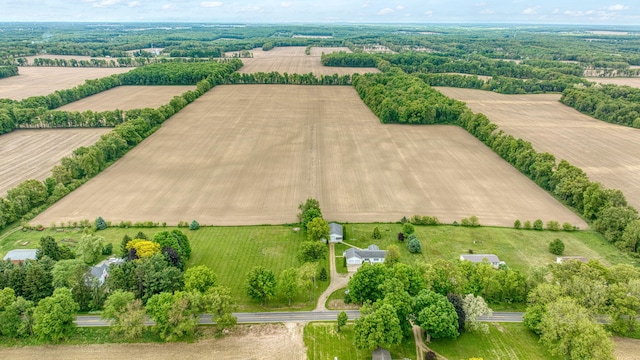 10639 Hanover Rd, Hanover, MI 49241 - aerial view of sparsely populated area with rows of crops