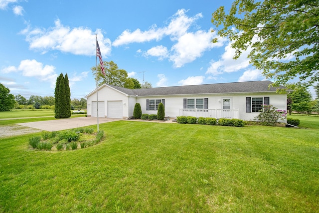 10639 Hanover Rd, Hanover, MI 49241 - single story home featuring driveway, a garage, and a front lawn