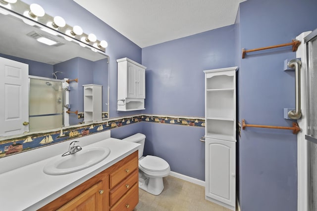 10639 Hanover Rd, Hanover, MI 49241 - full bath with a shower stall, vanity, toilet, and baseboards