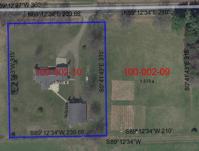 10639 Hanover Rd, Hanover, MI 49241 - map of property location featuring property parcel outlined