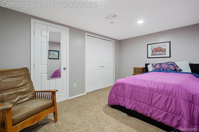 2640 Water Oaks Dr, West Bloomfield, MI 48324 - carpeted bedroom with a closet, baseboards, and recessed lighting