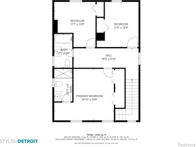 6080 Beniteau St, Detroit, MI 48213 - room layout