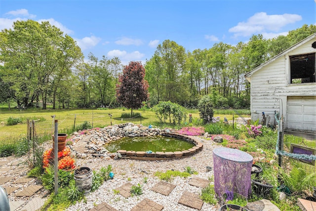 33891 Bertrand St, Niles, MI 49120 - view of yard featuring a small pond