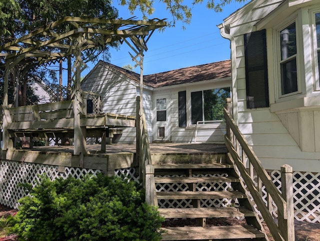 329 E Main St, Spring Arbor, MI 49283 - view of property exterior with a wooden deck
