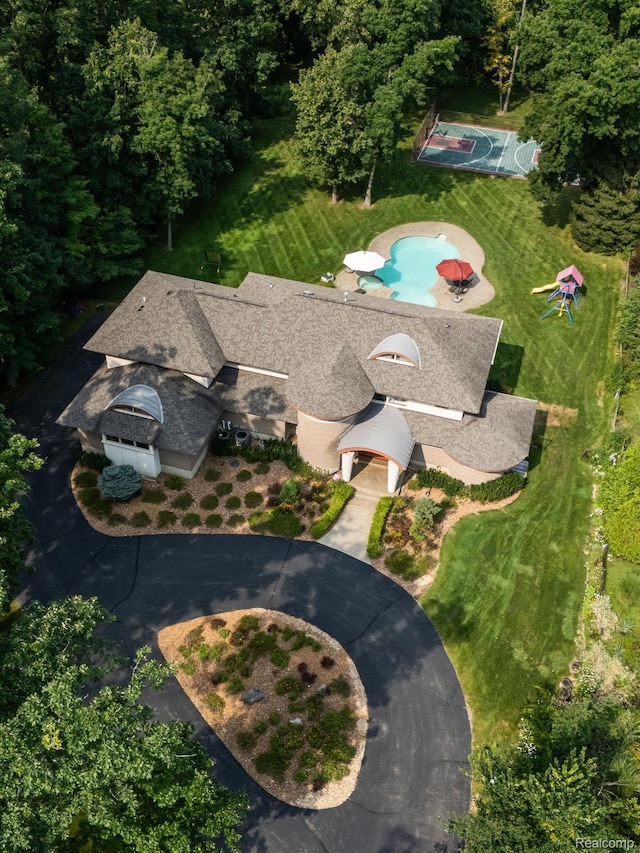 1000 Forest Ln, Bloomfield Hills, MI 48301 - aerial view of property and surrounding area