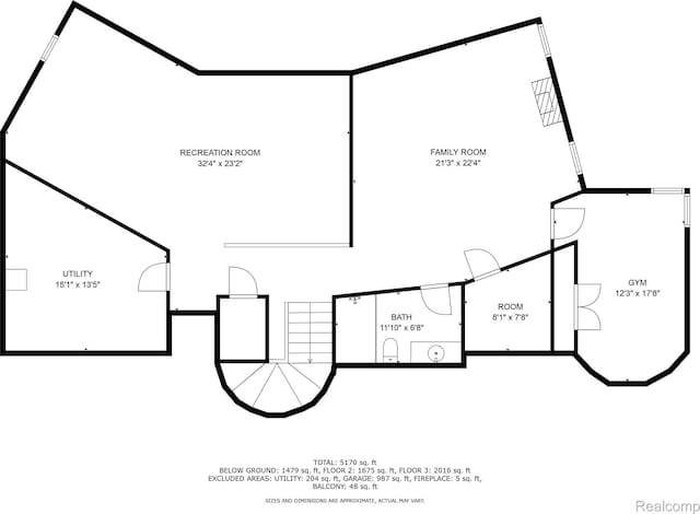 1000 Forest Ln, Bloomfield Hills, MI 48301 - property floor plan