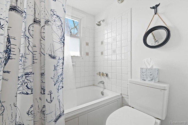 1425 Shankin Dr, Wolverine Lake, MI 48390 - full bath featuring shower / bath combo with shower curtain and toilet