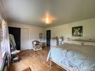 1264 Brabbs St, Burton, MI 48509 - bedroom with wood finished floors and a closet