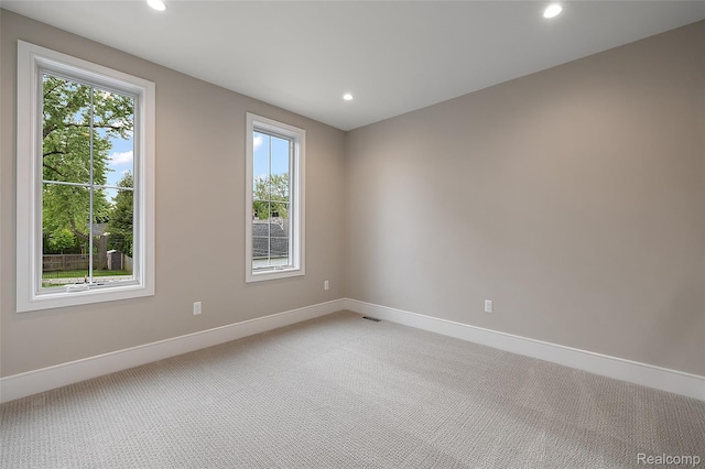 1626 Maryland Blvd, Birmingham, MI 48009 - unfurnished room with baseboards, light carpet, plenty of natural light, and recessed lighting