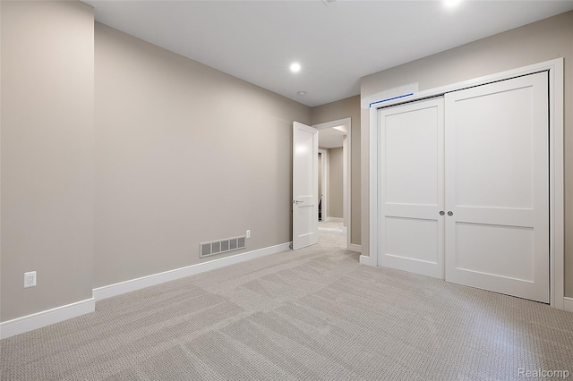 1626 Maryland Blvd, Birmingham, MI 48009 - unfurnished bedroom featuring light carpet, baseboards, a closet, and recessed lighting