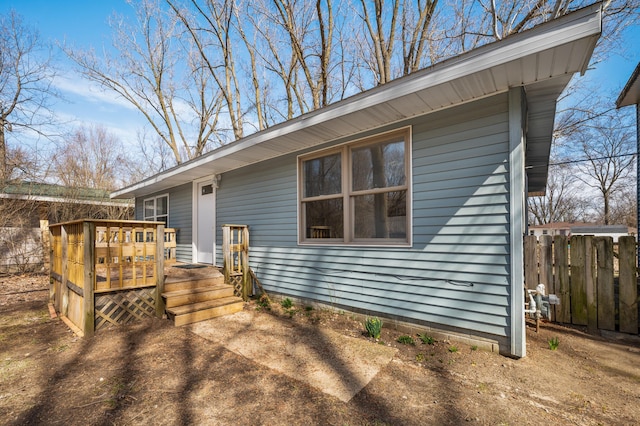 1585 Leeds Ave, Benton Harbor, MI 49022 - view of home's exterior featuring a wooden deck