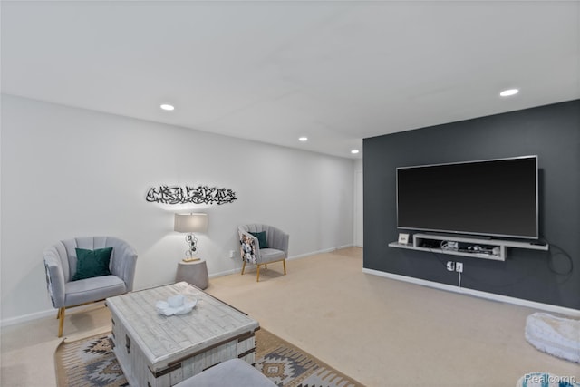 2375 Mulberry Sq Unit 69, Bloomfield Hills, MI 48302 - carpeted living room featuring recessed lighting and baseboards