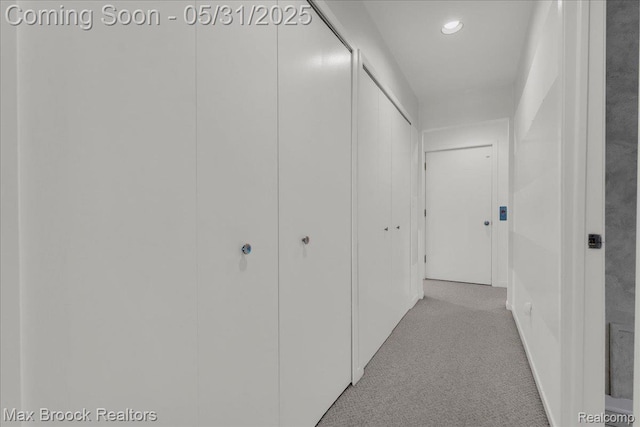 2222 Garland St, Sylvan Lake, MI 48320 - hall with light colored carpet and recessed lighting